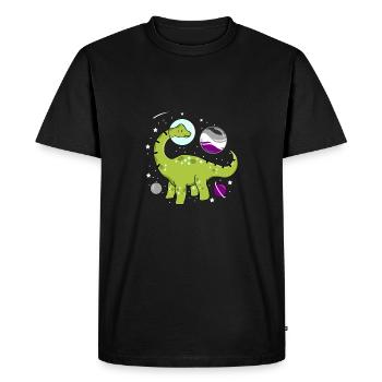 Brachiosaure dans l’espace Ace Pride - T-shirt Premium bio Homme - noir - Devant - Nico (187cm)