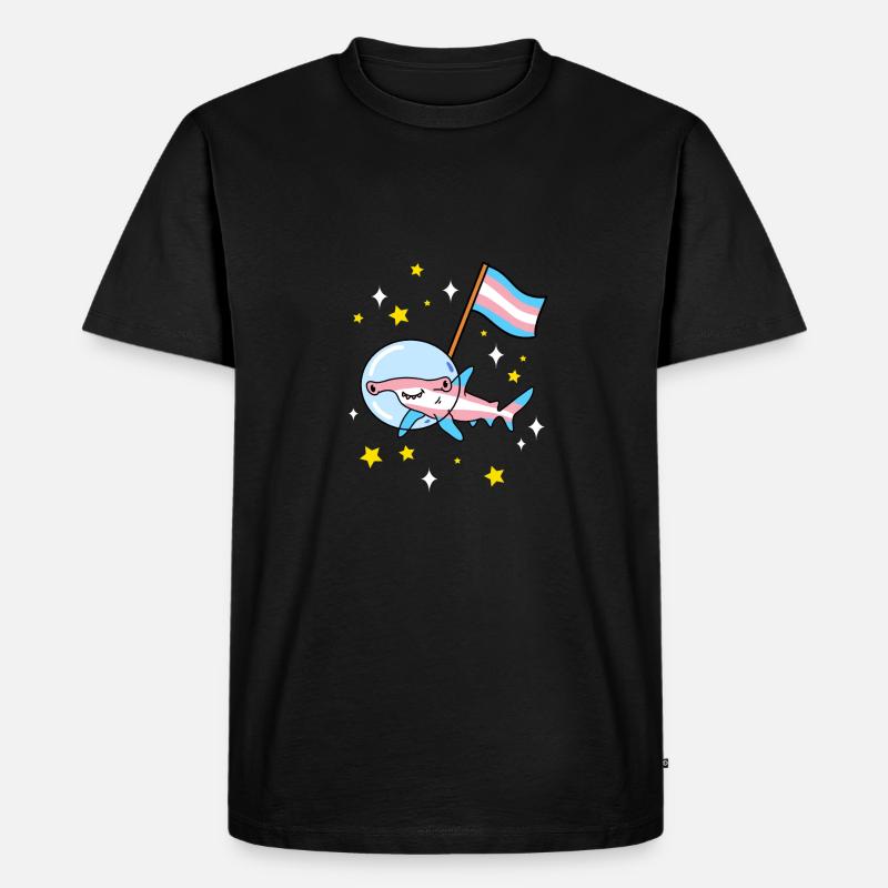 Trans Pride Hammerhai dans l’espace - T-shirt Premium bio Homme - noir