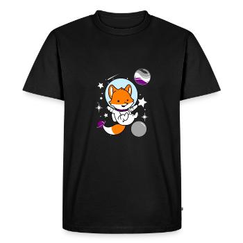Renard Astronaute Ace Pride - T-shirt Premium bio Homme - noir - Devant - Nico (187cm)