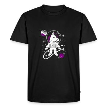 Licorne Astronaute Ace Pride - T-shirt Premium bio Homme - noir - Devant - Nico (187cm)