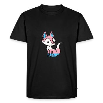 Trans Pride Fuchs Transgender Pride - T-shirt Premium bio Homme - noir - Devant - Nico (187cm)