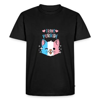 Trans Purride Trans Pride - Men's Premium Organic T-Shirt - black - Front - Nico (187cm)