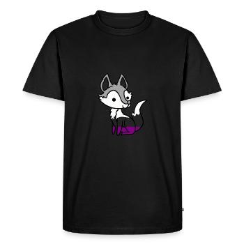 Renard asexuel Ace Pride - T-shirt Premium bio Homme - noir - Devant - Nico (187cm)