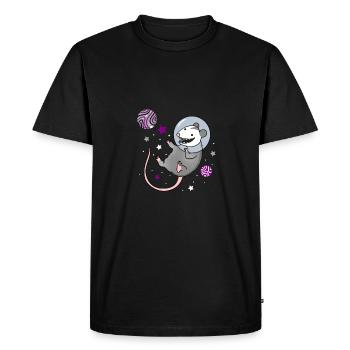 Asexual Opossum in Space Ace Pride - Men's Premium Organic T-Shirt - black - Front - Nico (187cm)