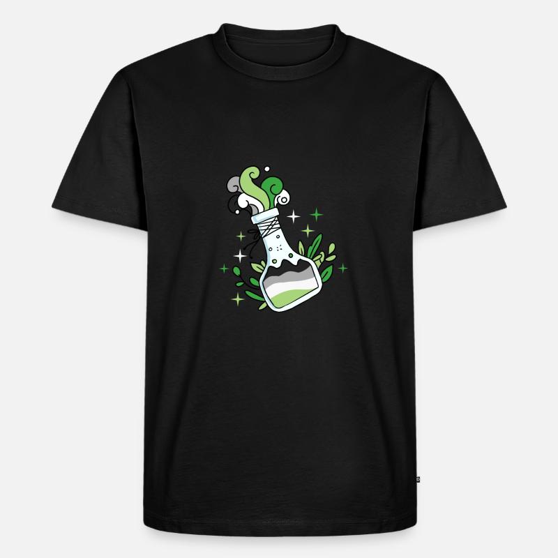 Aromantischer Trank Aromantic Pride - Männer Premium Bio T-Shirt - Schwarz