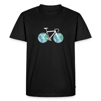 Protection de l’environnement des vélos - T-shirt Premium bio Homme - noir - Devant - Nico (187cm)