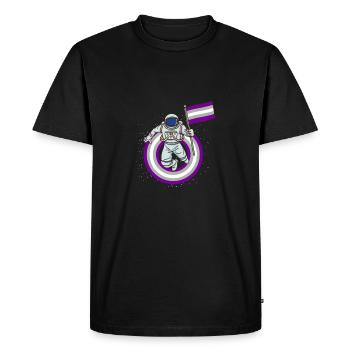 Astronaut Gray-Gender Pride Pride Flag - Men's Premium Organic T-Shirt - black - Front - Nico (187cm)