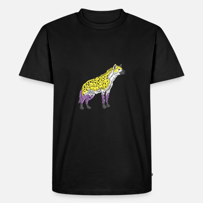 Hyena Non-binary pride Nonbinary Pride - Men's Premium Organic T-Shirt - black