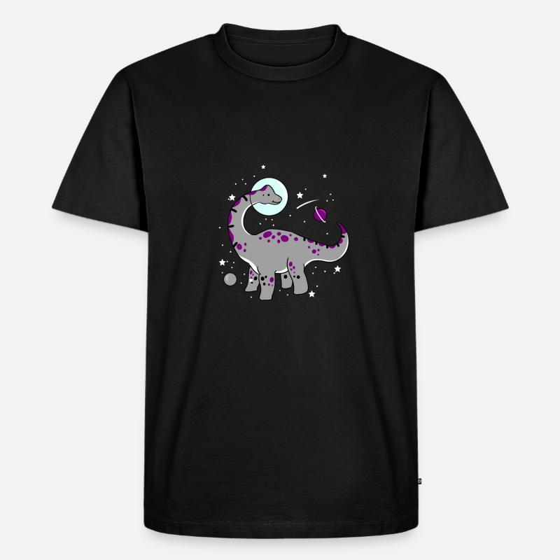 Ace Pride Dinosaurier Asexual Space - Männer Premium Bio T-Shirt - Schwarz