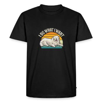 Grand chien pyrénéen - T-shirt Premium bio Homme - noir - Devant - Nico (187cm)