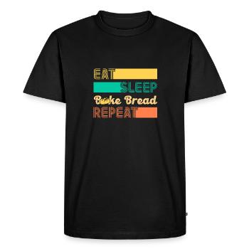 Bread Baking Baker Bakery Sourdough - Men's Premium Organic T-Shirt - black - Front - Nico (187cm)
