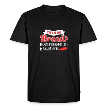 Bread Baking Baker Bakery Sourdough - Men's Premium Organic T-Shirt - black - Front - Nico (187cm)