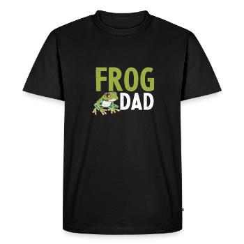 Frog Dad Father Herpetologist Amphibian Men - Men's Premium Organic T-Shirt - black - Front - Nico (187cm)