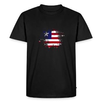 Drapeau du Libéria Libériens - T-shirt Premium bio Homme - noir - Devant - Nico (187cm)