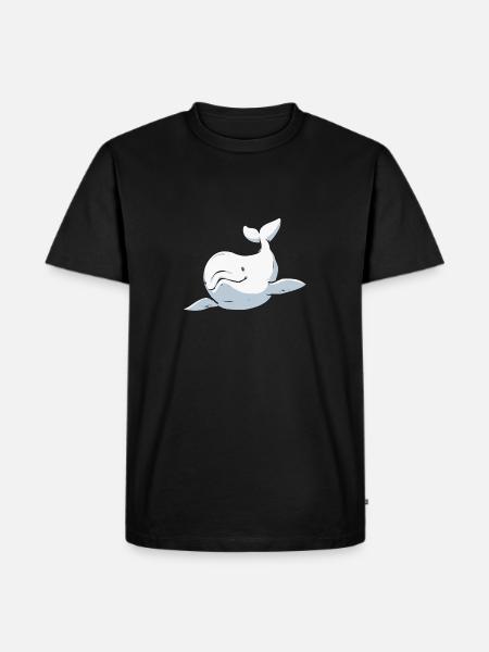 White Whale Beluga Whale - Men's Premium Organic T-Shirt - black