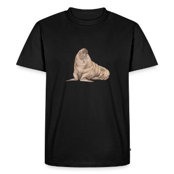 Morse - T-shirt Premium bio Homme - noir - Devant - Nico (187cm)