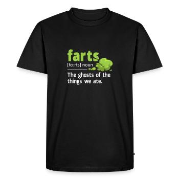 fart farting farting farting - Men's Premium Organic T-Shirt - black - Front - Nico (187cm)