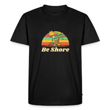 Be Shore Summer Trip Tropical Travel Beach Funny - Men's Premium Organic T-Shirt - black - Front - Nico (187cm)