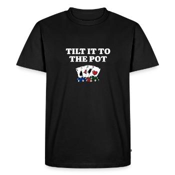 Tilt it to the Pot Poker Casino Poker Player - Men's Premium Organic T-Shirt - black - Front - Nico (187cm)