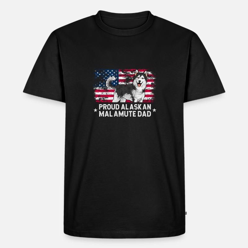 Alaskan Malamute Hund - Männer Premium Bio T-Shirt - Schwarz