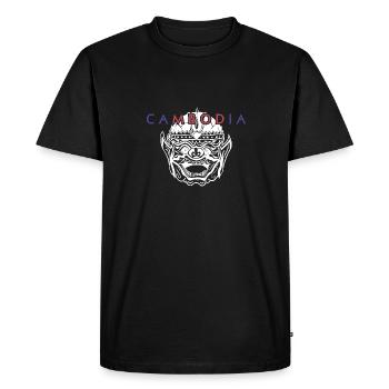 Cambodia Khmer Asia Travel Kampuchea - Men's Premium Organic T-Shirt - black - Front - Nico (187cm)