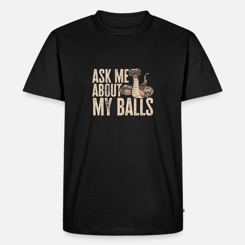 Ball Python Snake King Python - T-shirt Premium bio Homme - noir