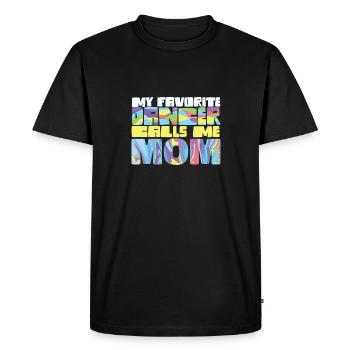 Ma danseuse préférée m’appelle maman fière de danser - T-shirt Premium bio Homme - noir - Devant - Nico (187cm)