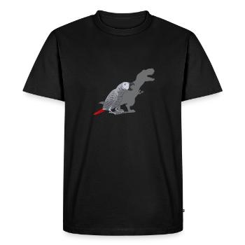 Graupapagei Perroquet gris d’Afrique Papagei - T-shirt Premium bio Homme - noir - Devant - Nico (187cm)
