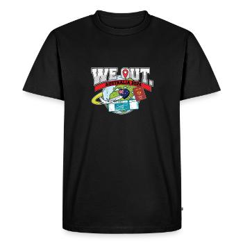Nous voyageons en Australie Voyage Assorti Famille - T-shirt Premium bio Homme - noir - Devant - Nico (187cm)