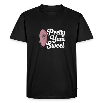 Légumes-racines de patates douces - T-shirt Premium bio Homme - noir - Devant - Nico (187cm)