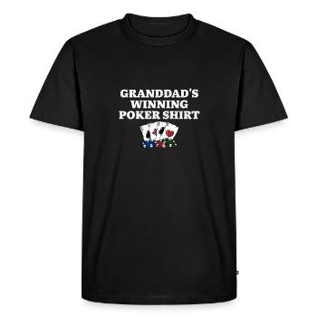 Granddad's Winning Poker Shirt Poker Player - Men's Premium Organic T-Shirt - black - Front - Nico (187cm)