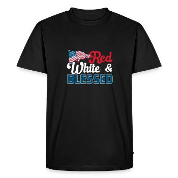 Memorial Day Fourth July USA American Patriotisc - Men's Premium Organic T-Shirt - black - Front - Nico (187cm)