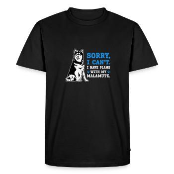 Alaskan Malamute Dog - Men's Premium Organic T-Shirt - black - Front - Nico (187cm)