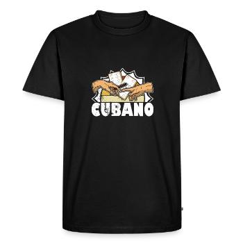 Cubano Cigare Cigare Cubain Tabac Dicton - T-shirt Premium bio Homme - noir - Devant - Nico (187cm)