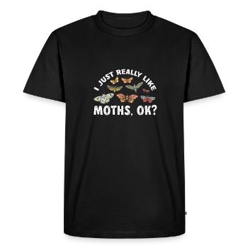 Moths Insect Collector Entomologist - Men's Premium Organic T-Shirt - black - Front - Nico (187cm)