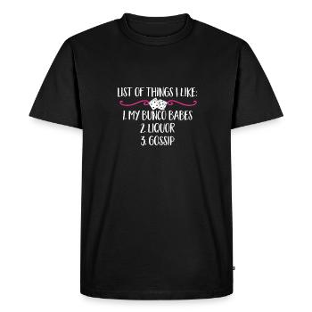 Jeu de dés Bunco - T-shirt Premium bio Homme - noir - Devant - Nico (187cm)