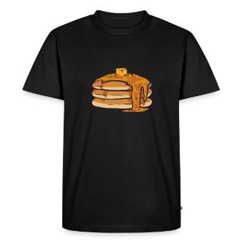 Crêpes Petit-déjeuner Crêpes - T-shirt Premium bio Homme - noir - Devant - Nico (187cm)