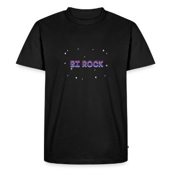 Bi Rock Bisexuel LGBTQ Bi Pride LGBT Lesbienne Gay - T-shirt Premium bio Homme - noir - Devant - Nico (187cm)