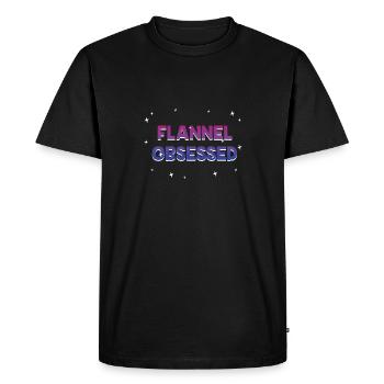 Flanelle obsédée bisexuelle LGBTQ Bi Pride Outfit - T-shirt Premium bio Homme - noir - Devant - Nico (187cm)