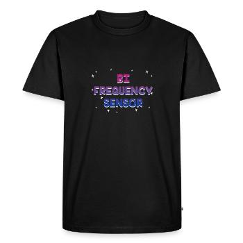 Bi Frequency Sensor Bisexual Pun Bi Pride Joke - Men's Premium Organic T-Shirt - black - Front - Nico (187cm)
