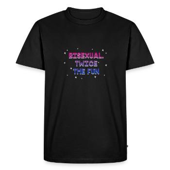 Bisexuel deux fois plus amusant Bi LGBTQ Bi Pride LGBT Gay - T-shirt Premium bio Homme - noir - Devant - Nico (187cm)