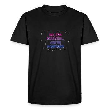 Je suis bisexuel Tu es confus Bi LGBTQ Bi Pride - T-shirt Premium bio Homme - noir - Devant - Nico (187cm)