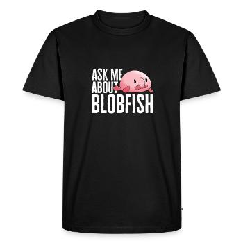 Blob fish - Men's Premium Organic T-Shirt - black - Front - Nico (187cm)