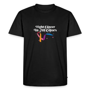 Support Cancer Awareness Month Fight Cancer In - Men's Premium Organic T-Shirt - black - Front - Nico (187cm)