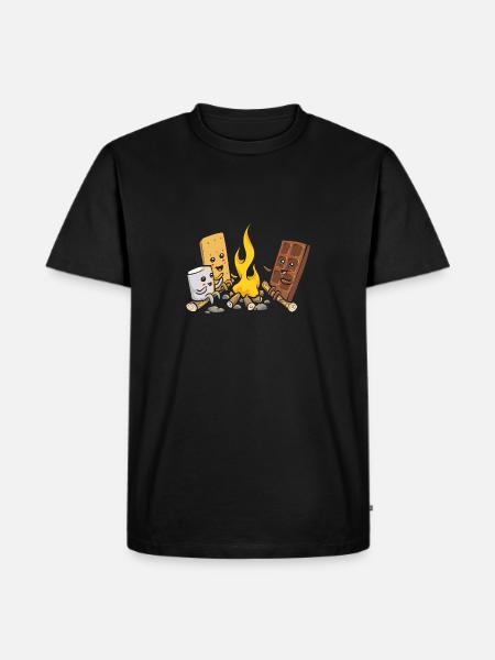 S'more Campfire Marshmallow Camping - Men's Premium Organic T-Shirt - black