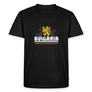 Bulgaria Holidays Balkans Bulgarians Sofia Saying - Men's Premium Organic T-Shirt - black - Front - Nico (187cm)