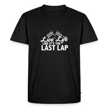 Vivez la vie comme si c’était le dernier pilote de course automobile - T-shirt Premium bio Homme - noir - Devant - Nico (187cm)