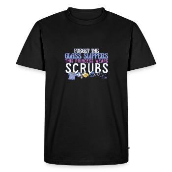 Infirmière Oubliez les pantoufles de verre Cette princesse - T-shirt Premium bio Homme - noir - Devant - Nico (187cm)