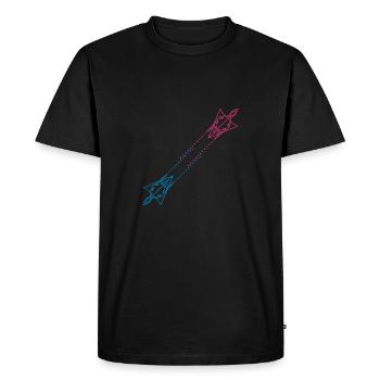 duel 2 shoot laser battles fight fire fast spacesh - Men's Premium Organic T-Shirt - black - Front - Nico (187cm)