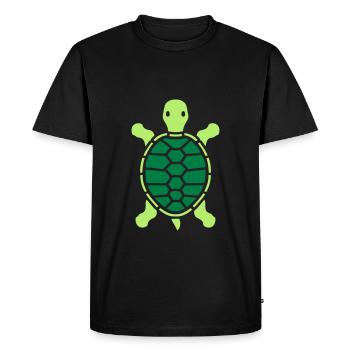 legs tortoise walking go turtle shell design logo - Men's Premium Organic T-Shirt - black - Front - Nico (187cm)